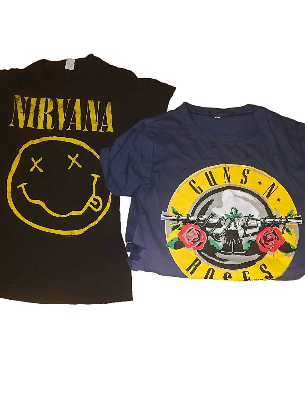 Nirvana + Guns N’ Roses Graphic Band Tee Bundle Sz S